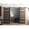 Sartodoors Sturdy Dbl Barn Door 36 x 80in, Quadro 4445 Cognac Oak W/ Frosted Glass, 13FT Rail Hangers Heavy Set QUADRO4445DB-AKA-36 - alternate 3